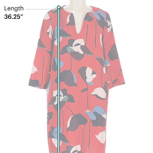 Boden Red and Pink Floral Dress Size 6 - Picture 8 of 10